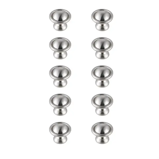 Kadea 1.2" Diameter Brushed Nickel Mushroom Knob Multipack (Set of 10) {1}