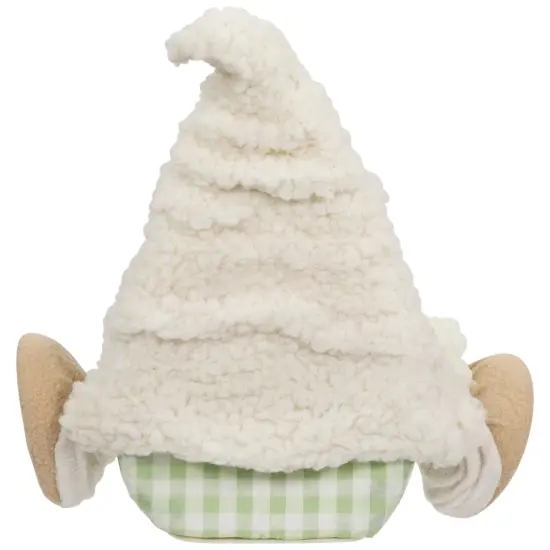Northlight Plush Sitting Gnome with Flower Spring Figurine -10.5" Ivory {6}