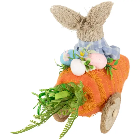 Northlight Boy Bunny with Carrot Car Easter Decoration - 13" Orange {6}