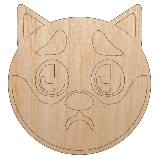 Husky Dog Face Puppy Eyes Unfinished Wood Shape Piece Cutout for DIY Craft Projects {2}