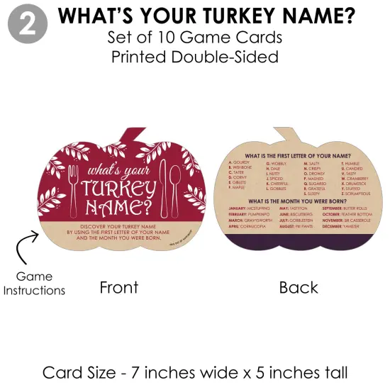 Big Dot of Happiness Friends Thanksgiving Feast - 4 Friendsgiving Party Games - 10 Cards Each - Gamerific Bundle {7}