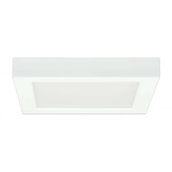 13.5w 7-in Flush Mount LED Fixture 2700K Square Shape White Finish 120v Warm White {1}