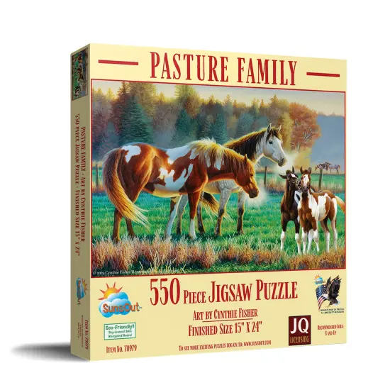 Sunsout Pasture Family 550 pc Jigsaw Puzzle 70979 {3}