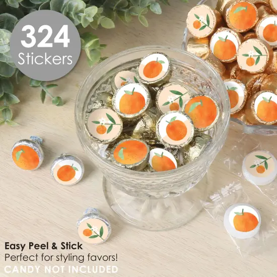 Big Dot of Happiness Little Clementine - Orange Citrus Baby Shower and Birthday Party Small Round Candy Stickers - Party Favor Labels - 324 Count {3}