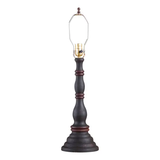 Davenport Lamp Base in Hartford Black with Red Stripe {1}