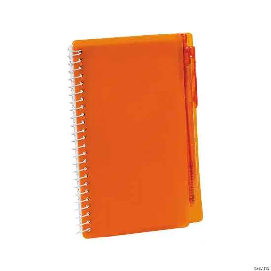 Spiral Notebooks with Pens - 12 Pc. Orange {1}