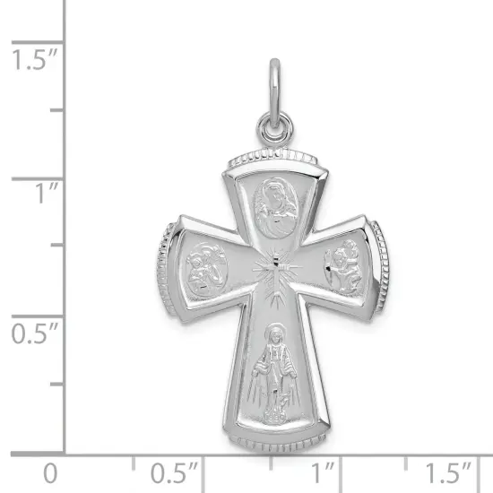 Sterling Silver Cross Charm Jewerly 35mm x 22mm {2}