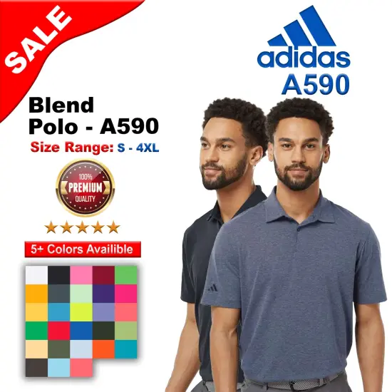 Adidas&reg; Blend Polo Blue dawn melange {2}