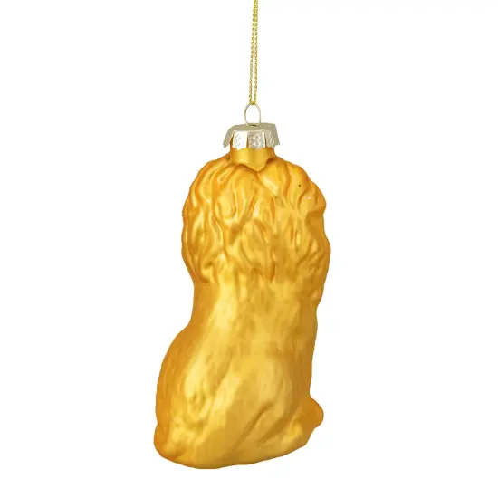 Northlight Standing Lion Glass Christmas Ornament - 4.25" - Golden Yellow {6}