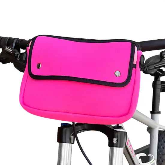 Wrapables Waterproof Bike Bag, Handlebar Cycling Storage Pouch for Tools and Accessories Pink {1}