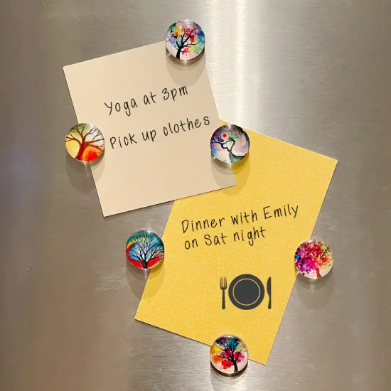 Wrapables Crystal Glass Magnets, Refrigerator Magnets for Office Whiteboards, Cabinets, Lockers (Set of 12) Flowers {12}