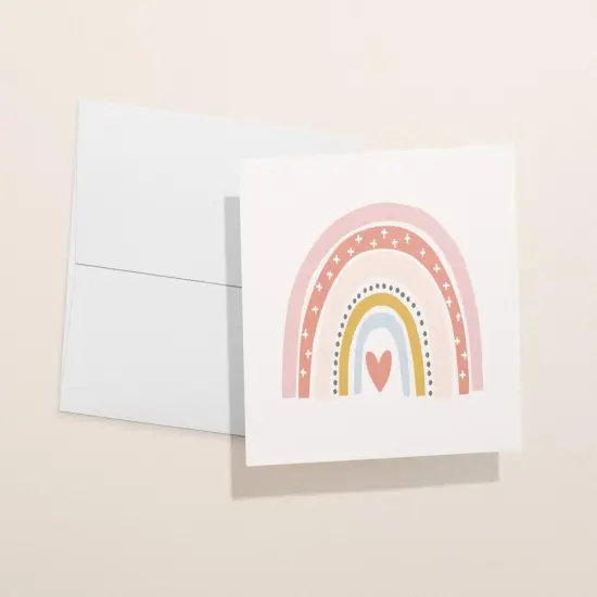 Boho Rainbow Greeting Cards | Baby Shower Rainbow Card Set | Rainbow Card | Colorful Baby Card | Little Girl Card | Recycled Paper Card {3}