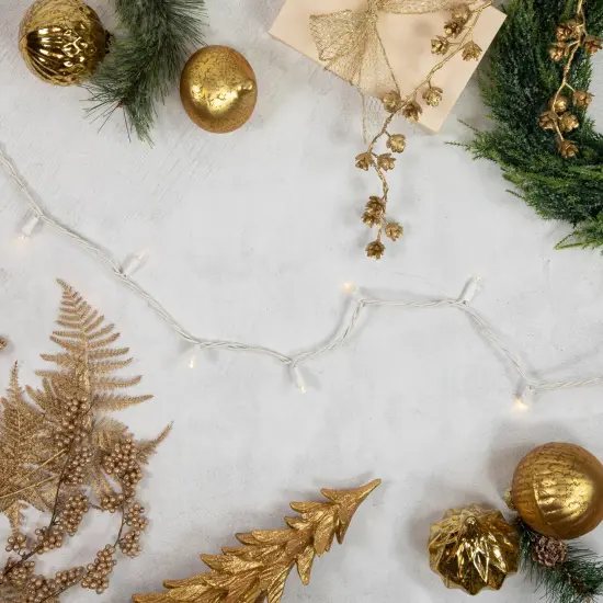 Northlight LED Wide Angle Christmas Lights - Warm White - 33' White Wire - 100ct {1}