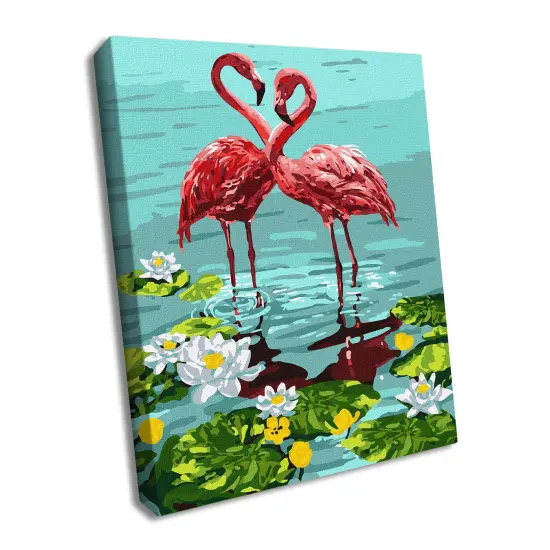 Painting by Numbers kit Pair of flamingos KHO4144 {1}