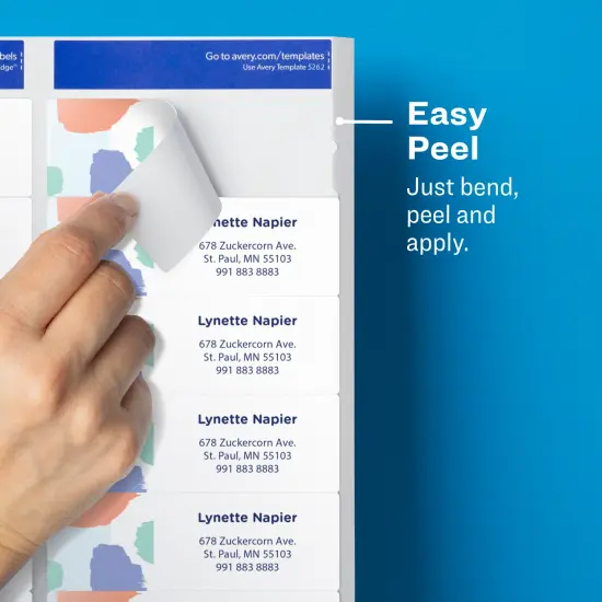 Avery Matte Clear Address Labels, Sure Feed Technology, Laser, 1-1/3" x 4", 700 Labels (5662) {3}