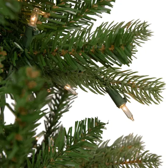 Northlight 7.5' Pre-Lit Wicklow Noble Fir Artificial Christmas Tree, Clear Lights Green {4}