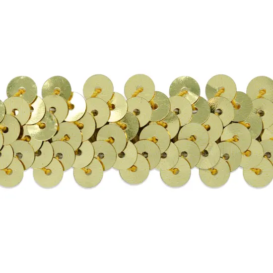 5 yards of 2 Row 7/8" Metallic Stretch Sequin Trim | 5 yard cut Green {2}