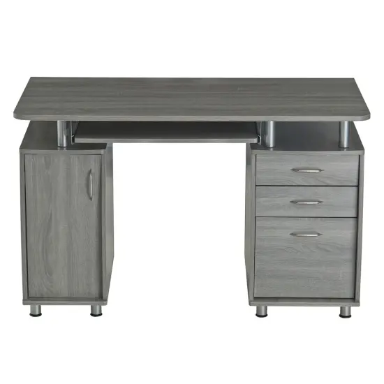 Techni Office Solutions 47.5" Gray Unique Techni Mobili Complete Workstation Computer Desk with Storage {3}