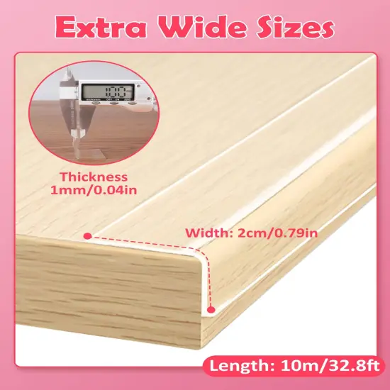 Baby Proofing, Clear Edge Protector Strip, Soft Corner Protectors for Kids, Baby Child Safety Corner Guards for Furniture Against Sharp Corners for Tables, Drawers, Sink, Wall 0.8in x 32.8ft {5}