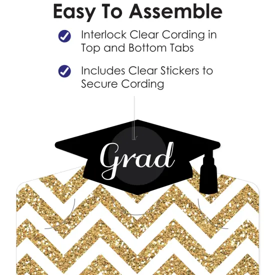 Big Dot of Happiness Gold Graduation Party Vertical Photo Garland 35 Pieces {6}