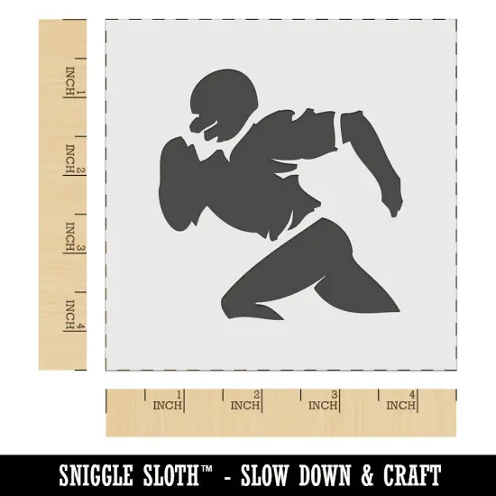 Football Player Running Solid Wall Cookie DIY Craft Reusable Stencil {6}