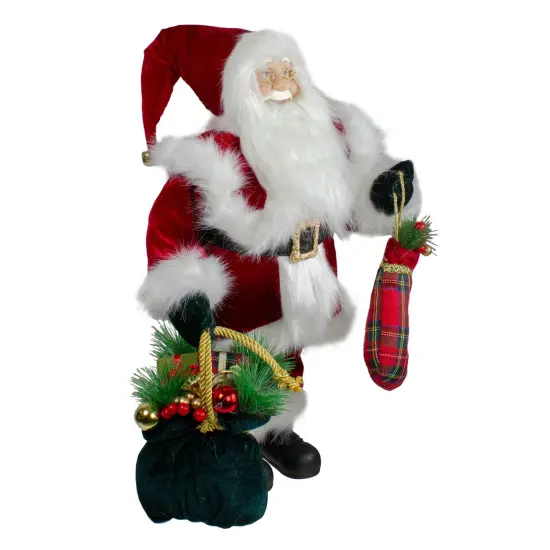 Northlight 18" Standing Santa with Presents Christmas Figure Red {5}