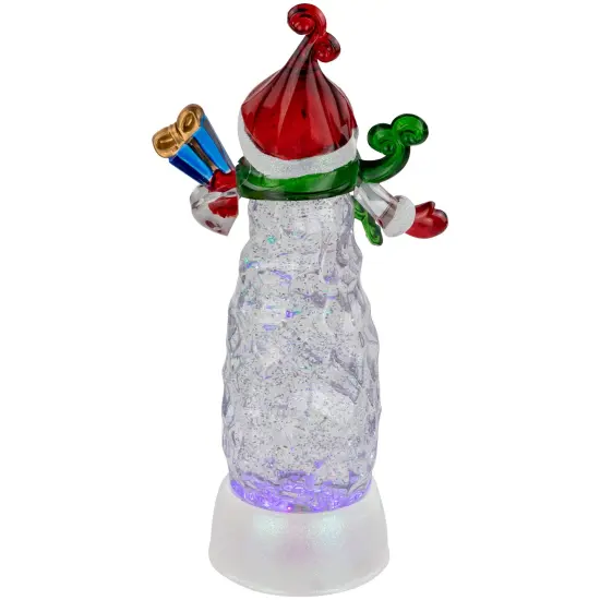 Northlight LED Lighted Acrylic Snowman Christmas Snow Globe - 11.5" Clear {5}