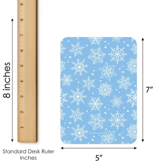 Big Dot of Happiness Blue Snowflakes - Bingo Cards and Markers - Winter Holiday Party Bingo Game - Set of 18 {6}