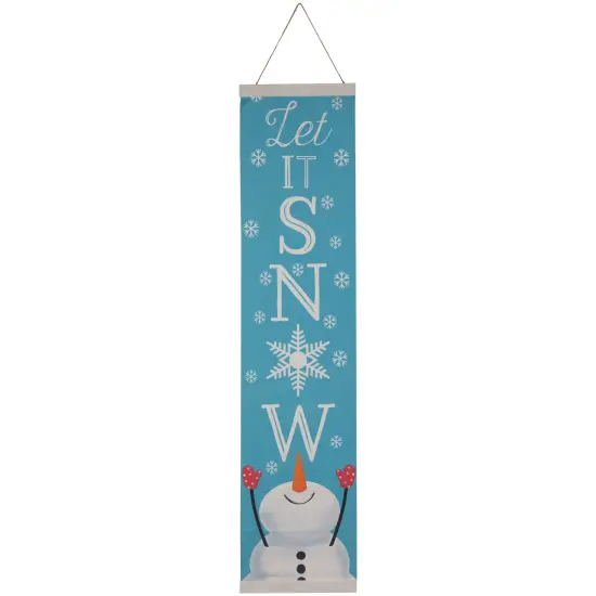 Northlight 43" Let it Snow Christmas Wall Sign Blue {1}