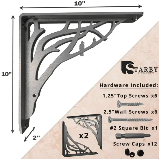 Starby Decorative Heavy Duty Steel Brackets {3}