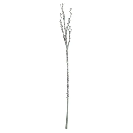 Northlight 31" Glittered Silver Artificial Twig Christmas Spray {1}