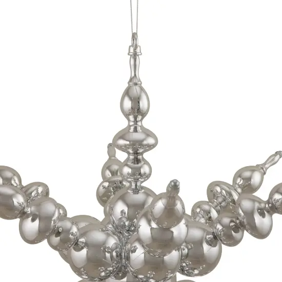 Northlight Shatterproof 3D Sunburst Snowflake Commercial Christmas Ornament - 24" - Silver {3}