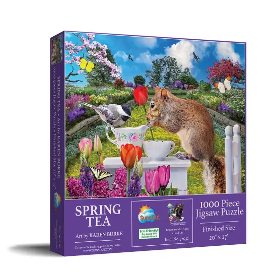 Sunsout Spring Tea 1000 pc Jigsaw Puzzle 72032 {3}