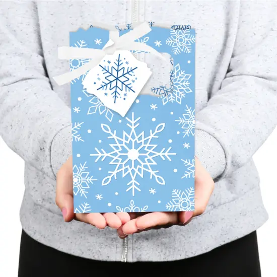 Big Dot of Happiness Blue Snowflakes - Winter Holiday Party Favor Boxes - Set of 12 {6}