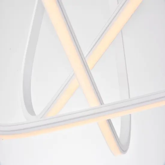 Dahlia 3 light in White Flush mount {5}