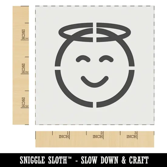 Angel Face Halo Emoticon Wall Cookie DIY Craft Reusable Stencil {5}