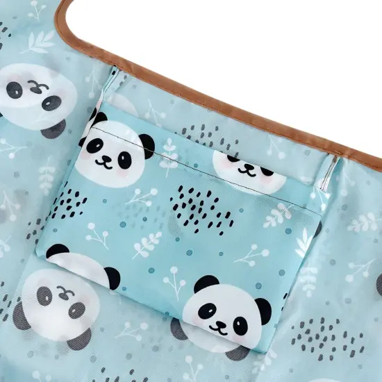 Wrapables Large & Small Foldable Tote Nylon Reusable Grocery Bags, Set of 2 Panda {4}