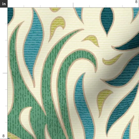 Various Fabrics by the Yard or Fat Quarter Animal Print Feathers Peacocks Birds Green Blue Custom Printed Fabric by Spoonflower {4}