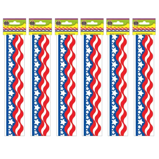 Patriotic Border Trim, 35 Feet Per Pack, 6 Packs {1}