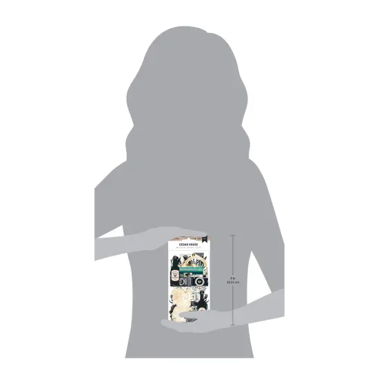 American Crafts Cedar House Ephemera Die-Cuts 72/Pkg-Icons, Gold Foil {5}