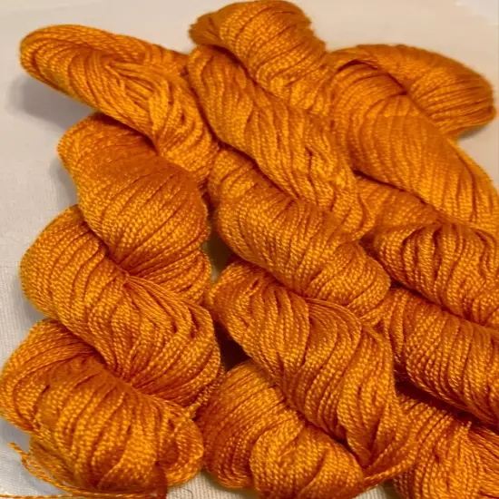 Planet Earth Fiber Ply Silk Embroidery Floss - #1156 Pumpkin Multicolor {1}