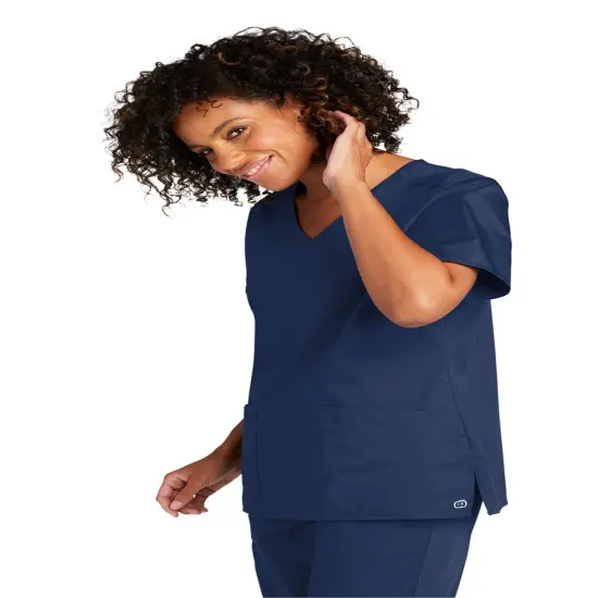 Wink&reg; Women&rsquo;s WorkFlex Mock Wrap Top - WW4760 Navy {8}