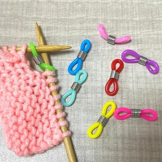 8 Pieces Knitting Needle Stoppers, Knitting Needle Hugger, Stitch Stopper, Project Keeper, Knitting Crochet Supplies, Knitting Accessories, Needle Minder, Needle Stopper {6}