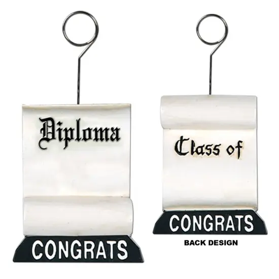 Beistle Pack of 6 Black and White Graduation Diploma Photo or Balloon Holder Party Decorations 6 oz. {1}