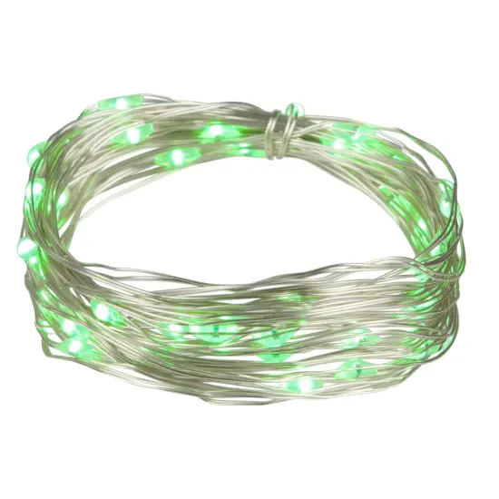 Northlight Micro Fairy Christmas Lights - 16ft - Green LED - 16' Copper Wire - 50ct {3}