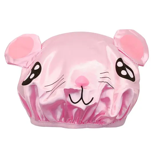 Wrapables Fun and Novelty Double Layer Waterproof Shower Caps for Kids (Set of 2) Animal Ears {3}