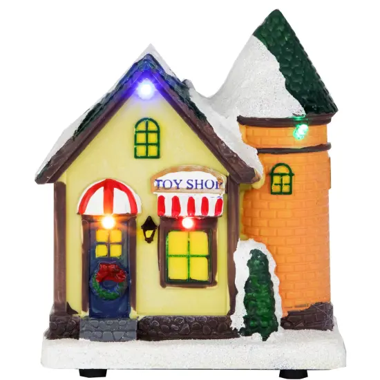 Northlight LED Lighted Snowy Toy Shop Christmas Village Display Piece - 5" Multi {1}