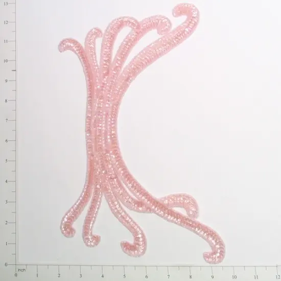 Long Swag Sequin Applique/Patch Light Pink {1}
