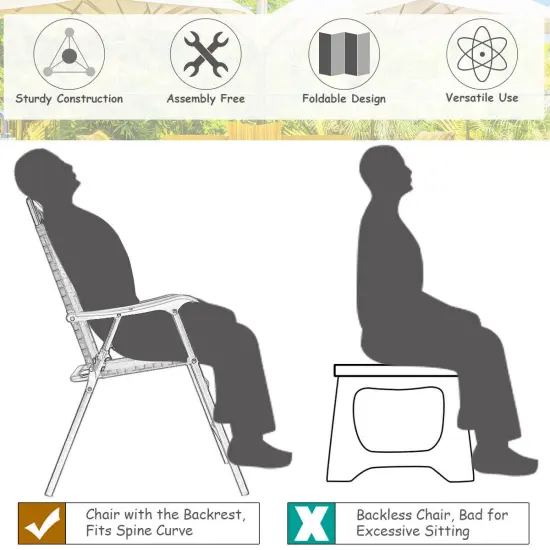 Patio Dining Set with Patio Folding Chairs and Table {5}