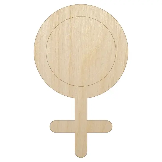 Venus Woman Female Gender Symbol Unfinished Wood Shape Piece Cutout for DIY Craft Projects {7}